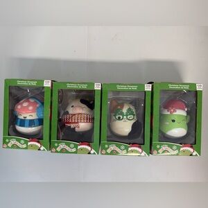 Squishmallow 4 piece ornament collection new